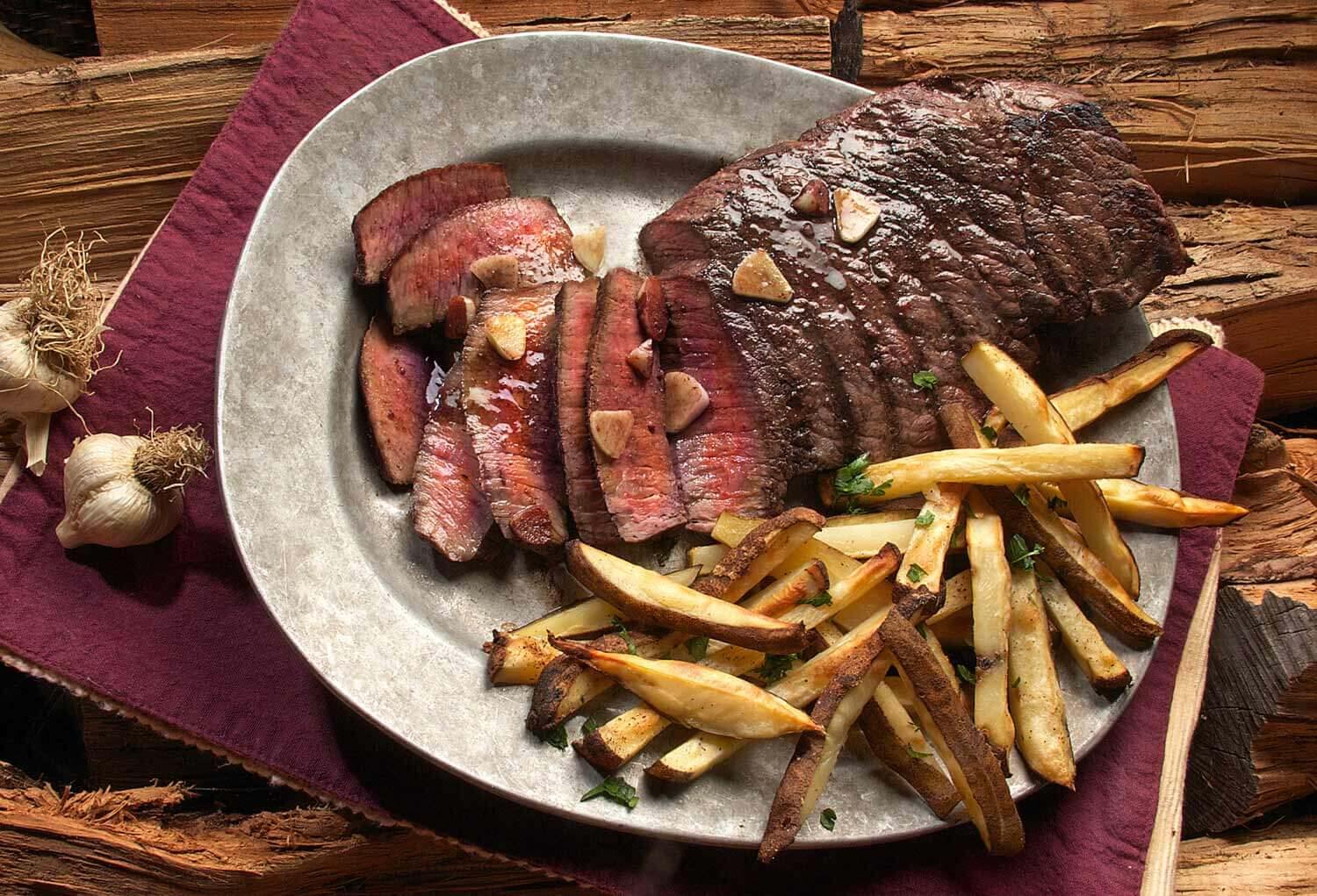 Steak with French fries