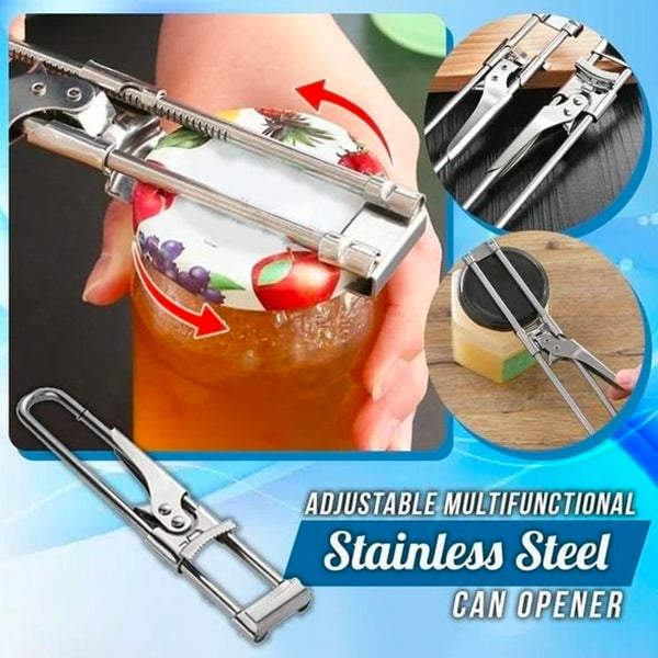 Adjustable Multifunctional Stainless Steel Can Opener, Adjustable  Multifunctional Can Opener, Multifunctional Stainless Steel Can Opener  (1Pack) 