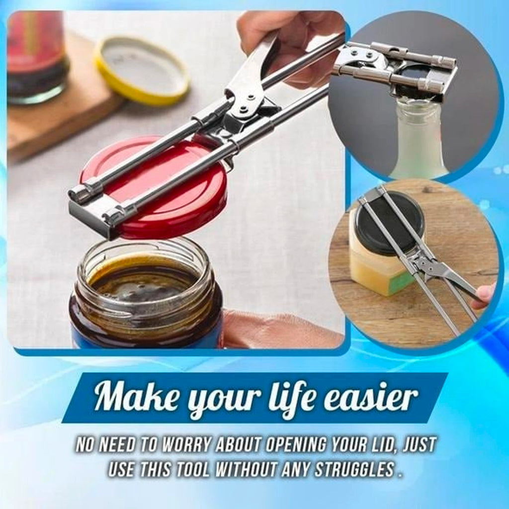 Safe Full Top Big Stainless Steel Handle Adjustable Can Opener
