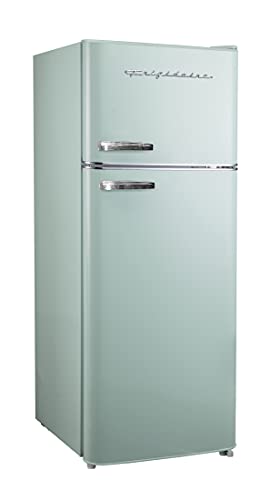 Frigidaire EFR753-MINT Refrigerador de 2 puertas tamaño apartamento con congelador, 7.5 pies cúbicos, retro, menta