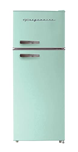 Frigidaire EFR753-MINT 2-дверный холодильник для квартиры с морозильной камерой, 7,5 куб. футов, ретро, ​​мятный