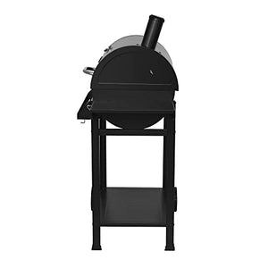 Royal Gourmet CC1830T 30-Zoll-Fass-Holzkohlegrill mit vorderem Aufbewahrungskorb, Outdoor-Hinterhof-BBQ-Party-Grill mit 627 Quadratzoll Kochfläche, schwarz