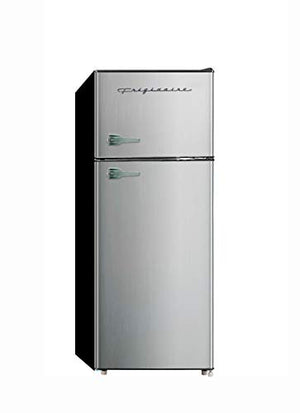 Frigidaire EFR751, refrigerador de 2 puertas tamaño apartamento con congelador, 7.5 pies cúbicos, serie Platinum, acero inoxidable