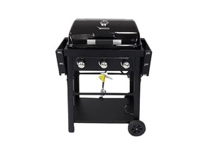 Brand-Man Grills Bronco 2-3 Burner Portable Liquid Propane Gas Grill BBQ - 27000 BTU Super Hot - 6 Tool Holder - Warming Rack - Perfect for Home, Office and Tailgating