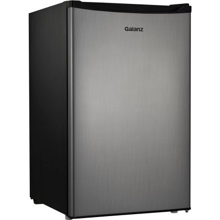 Galanz 4,3 cu ft kompakter eintüriger Kühlschrank, (Edelstahl)