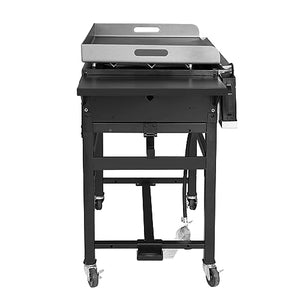 Royal Gourmet GB4001B 4-Burner Flat Top Gas Grill 52000-BTU Propane Fueled Professional Outdoor Griddle 36inch Backyard Cooking with Side Table, Black