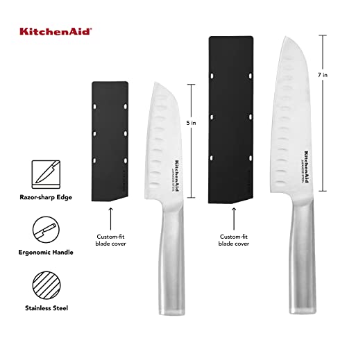 KitchenAid - KKFSS5SUST - Classic Forged 5.5-Inch Brushed Stainless  Serrated Utility Knife-KKFSS5SUST