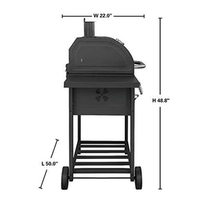 Royal Gourmet CD1824A Parrilla de carbón, barbacoa al aire libre, picnic, camping, cocina en el patio trasero, color negro