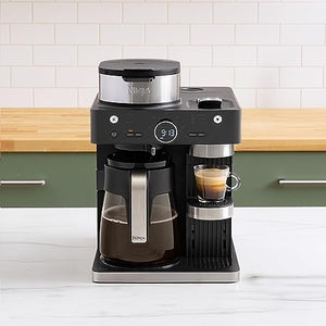 Ninja CFN601 Espresso & Coffee Barista System, Single-Serve Coffee & Nespresso Capsule Compatible, 12-Cup Carafe, Built-in Frother, Espresso, Cappuccino & Latte Maker, Black & Stainless Steel