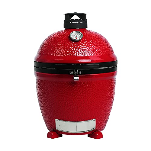 Kamado Joe KJ23NRHC 经典 Joe II 独立式 18 英寸木炭烤架，火焰红色