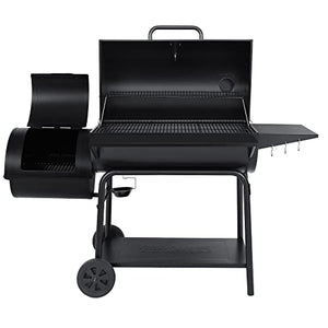 Royal Gourmet CC2036F Charcoal Grill with Offset Smoker Burch BBQ Barrel Grill and Smoker Combo, 1200 Square Inches for Large Event Gathering Patio and Backyard Cooking, Black
