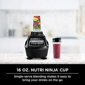 Мега-кухонная система Ninja BL770, 1500 Вт, 4 функции для смузи, обработки, теста, напитков и многого другого, с кувшином для блендера на 72 унции*, на 64 унции. Чаша процессора, (2) по 16 унций. Чашки с собой и (2) крышки, черные