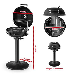 Electric Outdoor Grill,1800W Portable BBQ Grill for Cooking,15+Serving Electric Grill Outdoor Cooking, Non-Stick Removable Stand Barbecue Grill