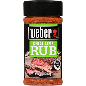 Weber Chili Lime Rub, 5.75 Ounce Shaker (Pack of 6)