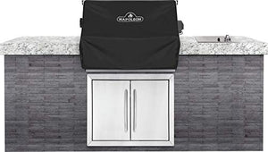 Napoleon Premium Cover for Prestige Pro 500 & Prestige 500 Built-in BBQ Grills, Black Cover, Water Resistant, UV Protected, Air Vents, Hanging Loops, Adjustable Buckled Straps