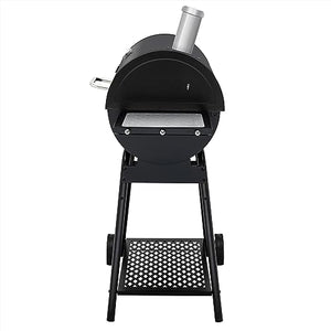 Royal Gourmet CC1830M Barbecue à charbon de bois de 76,2 cm avec fumoir décalé, 811 pouces carrés, cour extérieure, terrasse et fêtes, noir, grand