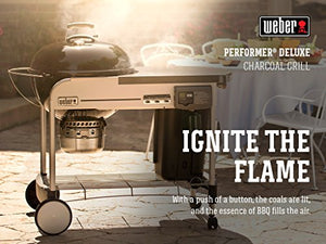 Weber Performer Deluxe Charcoal Grill, 22-Inch, Touch-N-Go Gas Ignition System, Black