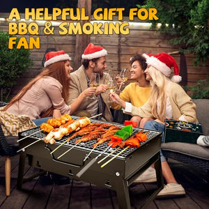 男士烧烤礼物吸烟者配件 - 烧烤酱锅和烤刷套装炫酷厨房小工具，独特的圣诞袜填充礼物送给爸爸父亲儿子祖父女士有趣的烹饪用品