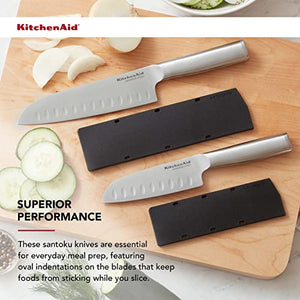 Juego de cuchillos Santoku forjados de 2 piezas KitchenAid Gourmet