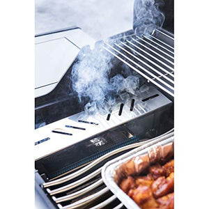 Boîte de fumoir en acier inoxydable Napoléon 67013 Ajoutez une saveur fumée au barbecue, transformez facilement le gril à gaz en fumoir, ajoutez des copeaux ou des morceaux de bois pour fumer des aliments sur le barbecue 16,25 x 2,54 x 3,5