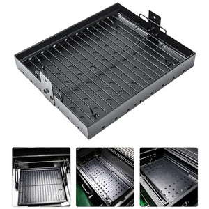 Hisencn Stretchable Charcoal Tray 15-28 inches for 47183T-21 PS9900, Black High-Temperature Coating Charcoal Basket for HC4518L PS9500 8500 6800 6500 SH19030119 SH19030219 SH9916 Replacement Parts