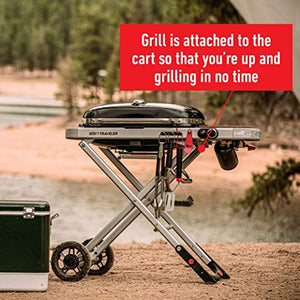 Weber Traveler Portable Gas Grill, Stealth Edition