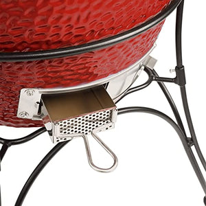 Kamado Joe KJ23RHC Classic Joe II 18-inch Charcoal Grill with Cart and Side Shelves, Blaze Red