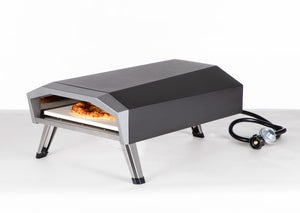 MFSTUDIO Four à pizza au gaz propane, four à pizza extérieur portable pour pizza cuite sur pierre, viande ou légumes, outils nécessaires inclus, noir