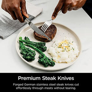 Ninja K32012 Foodi NeverDull Premium Système de couteaux, bloc de couteaux 12 pièces avec aiguiseur intégré, couteaux allemands en acier inoxydable, noir