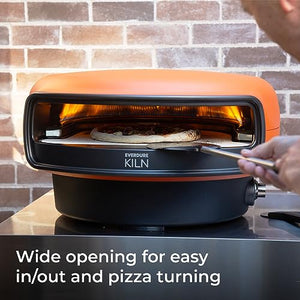 Everdure KILN S Series Horno de pizza a gas de 1 quemador - Pizza de calidad de restaurante de 16" en menos de 2 minutos - Horno de pizza portátil para patio trasero para familias, animadores y entusiastas de la pizza, cocina más que pizza