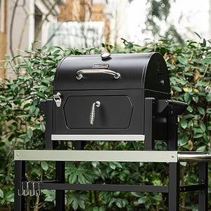 Royal Gourmet CD1519 Portable Charcoal Grill with Two Side Handles, Compact Outdoor Charcoal Grill with Bottle Opener, for Travel Picnic Tailgate and Campsite Cooking, Black