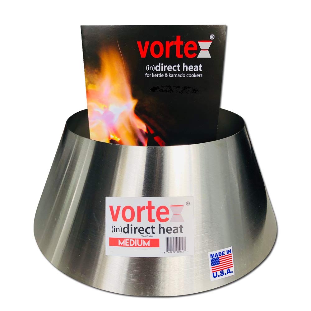 VORTEX (IN)DIRECT HEAT para parrillas de carbón, tamaño mediano - Para hervidor Weber 22 26,75 WSM Smokey Mountain XL Kamado XL Big Green Egg