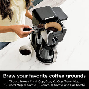 निंजा सीएफपी301 डुअलब्रू प्रो स्पेशलिटी 12-कप ड्रिप कॉफी मेकर (नवीनीकृत) बंडल 3 साल सीपीएस उन्नत सुरक्षा पैक के साथ