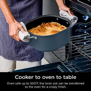 Ninja MC1101 Foodi Everyday Possible Cooker Pro, 8-in-1 Versatility, 6.5 QT, One-Pot Cooking, Replaces 10 Cooking Tools, Faster Cooking, Family-Sized Capacity, Adjustable Temp Control, Midnight Blue