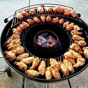 only fire 不锈钢木炭煤块架烧烤漩涡适用于韦伯水壶、WSM 吸烟者、大绿鸡蛋烤架