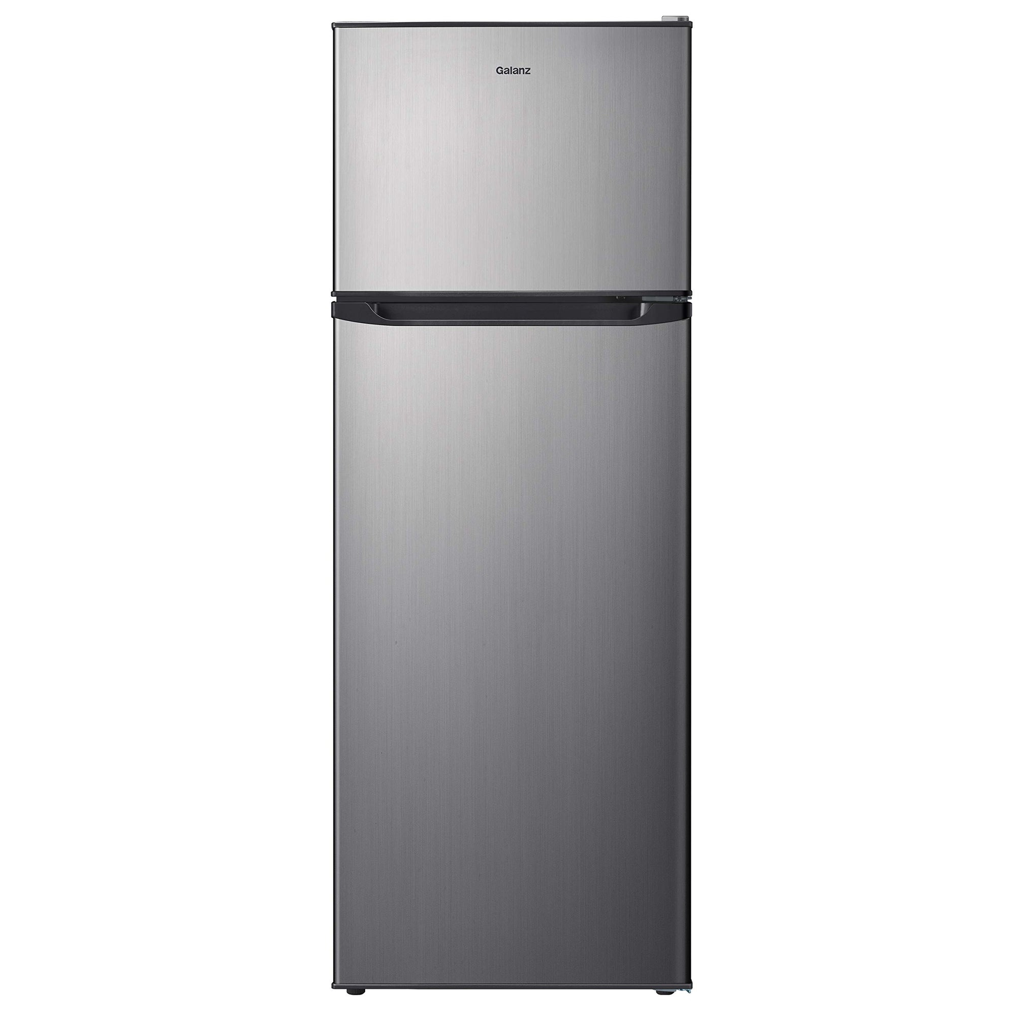 Холодильник Galanz GLR12TS5F, двухдверный холодильник, регулируемый электрический термостат с верхним морозильным отделением, 12,0 куб. футов, нержавеющая сталь, 12
